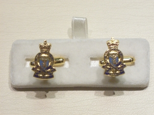 Royal Army Ordnance Corps enamelled cufflinks - Click Image to Close